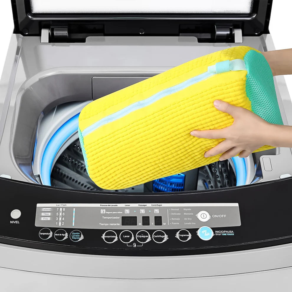 Shoe Washing Machine Bag with Adjustable Shoe Trees – 360° Deep Cleaning Laundry Bag for Sneakers | Microfiber Shoe Wash Bag with Zipper