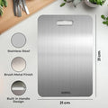 GSEL Stainless Steel Cutting Board – Premium Heavy-Duty Chopping Board for Vegetables, Fruits & Meat | Hygienic, Durable, Knife-Safe