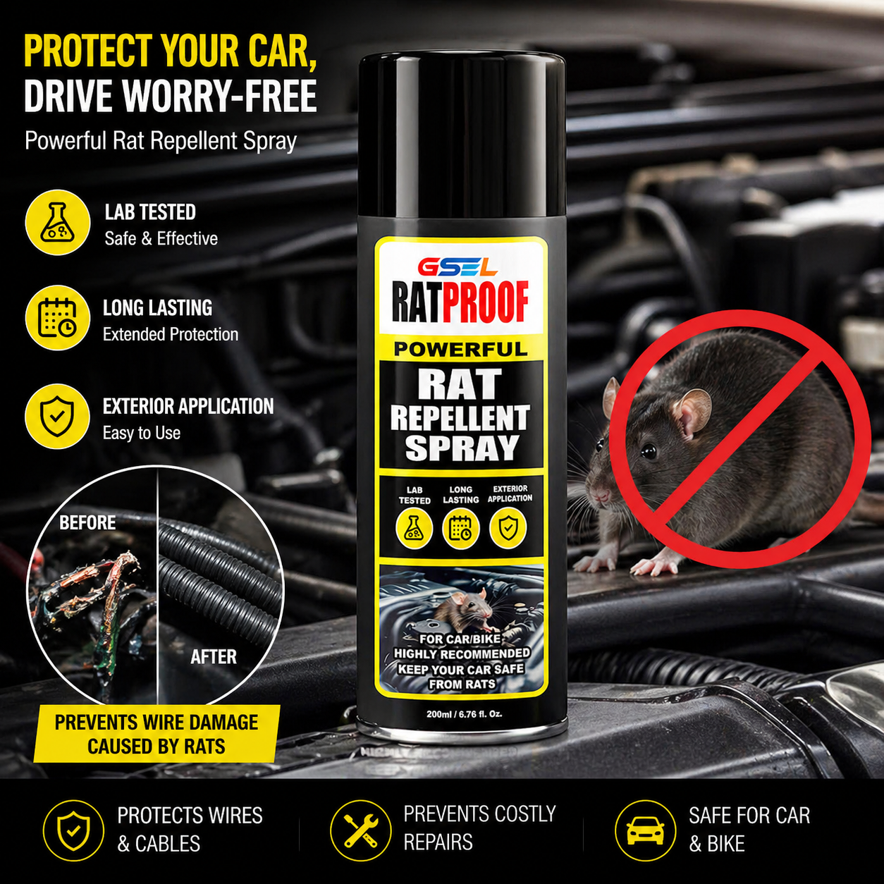 rat repellent for vehicles