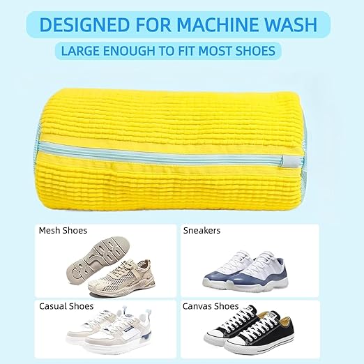 shoe cleaning bag with adjustable shoe trees for crease protection