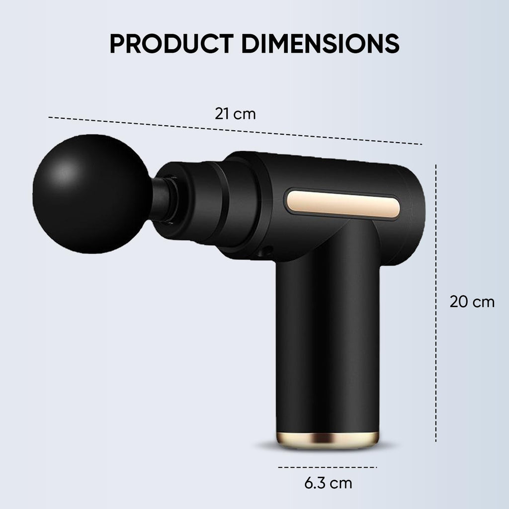GSEL Massage Gun for Pain Relief – Deep Tissue Muscle Massager with 6 Speeds & 4 Heads | Rechargeable Fitness Recovery Device