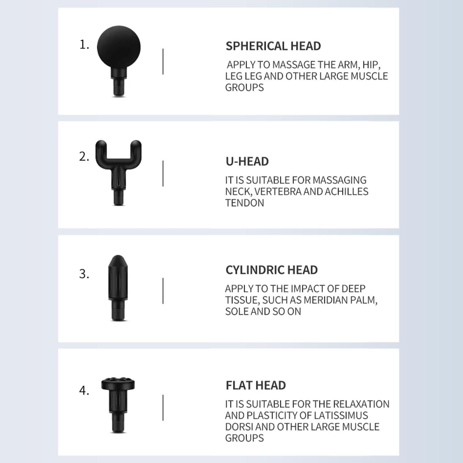 GSEL Massage Gun for Pain Relief – Deep Tissue Muscle Massager with 6 Speeds & 4 Heads | Rechargeable Fitness Recovery Device