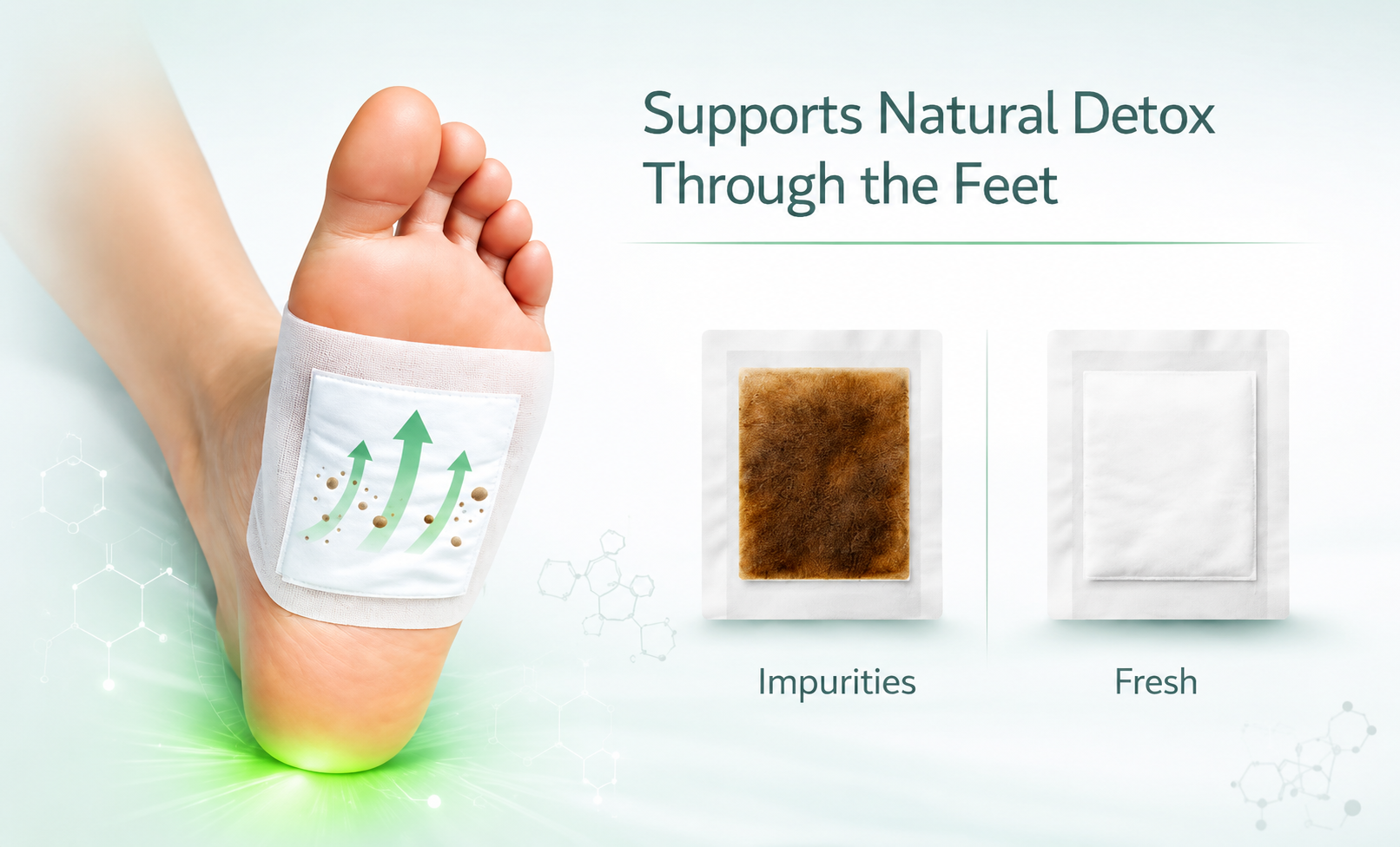GSEL Detox Foot Patch – Herbal Foot Pads for Weight Loss, Sleep Support & Pain Relief | Bamboo Vinegar Foot Patch with Acupoint Micro-Massage Technology