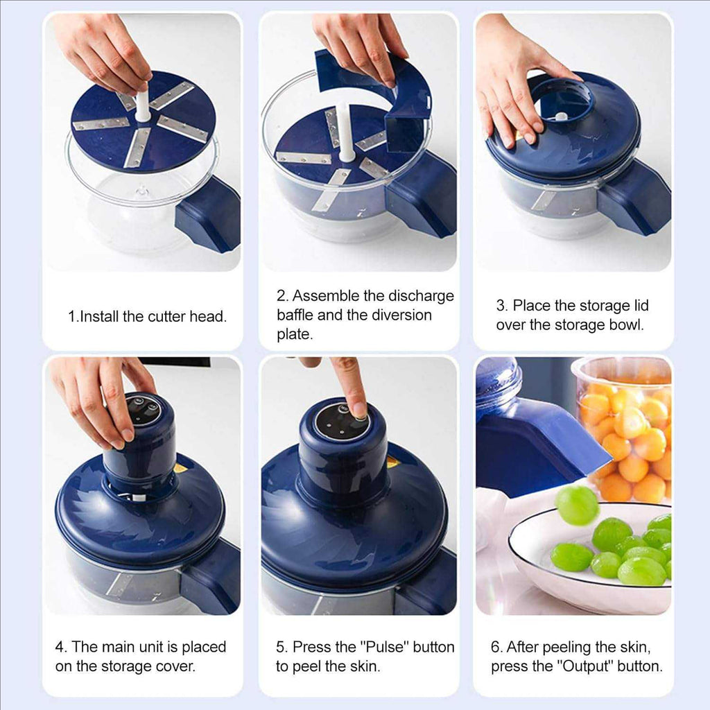 Electric Garlic & Vegetable Peeler Machine – Fast, Effortless Kitchen Tool for Potato, Apple & Garlic Peeling