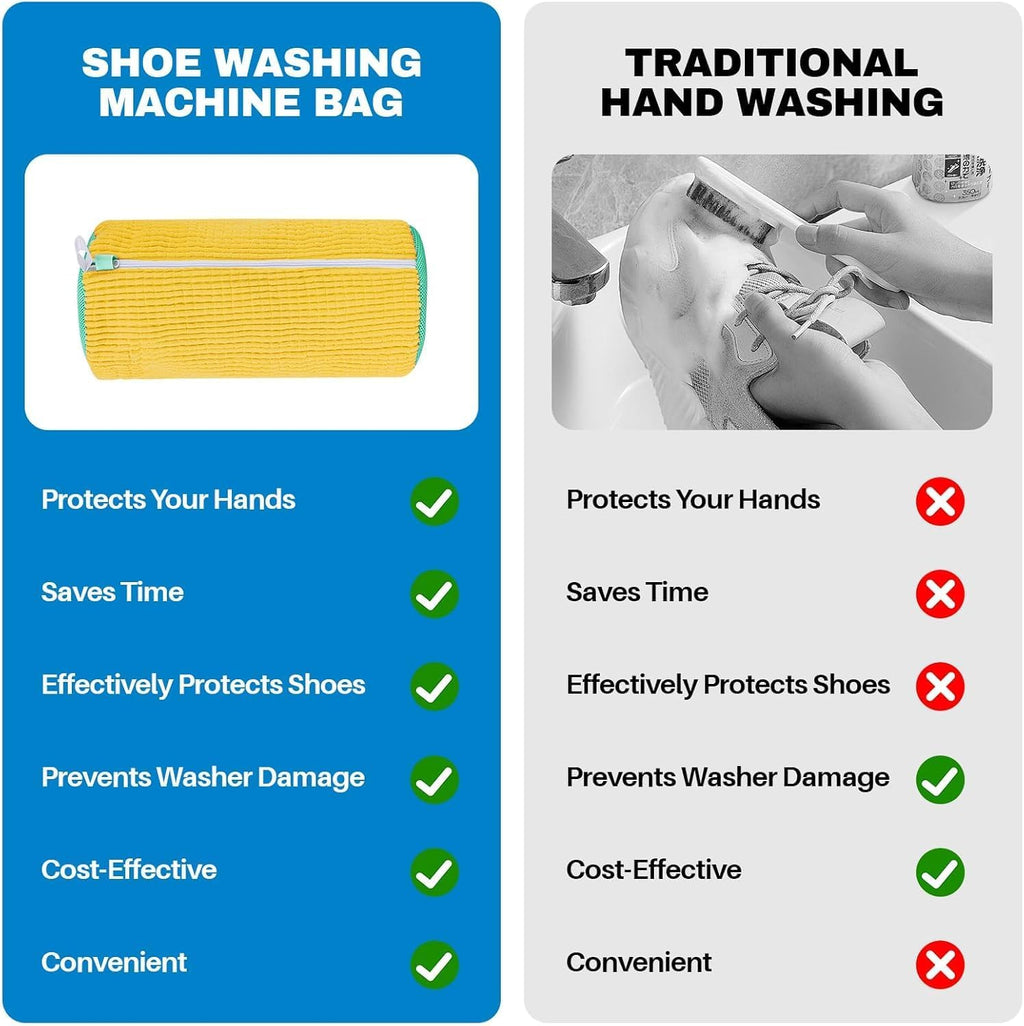 shoe wash bag protects washing machine and prevents damage