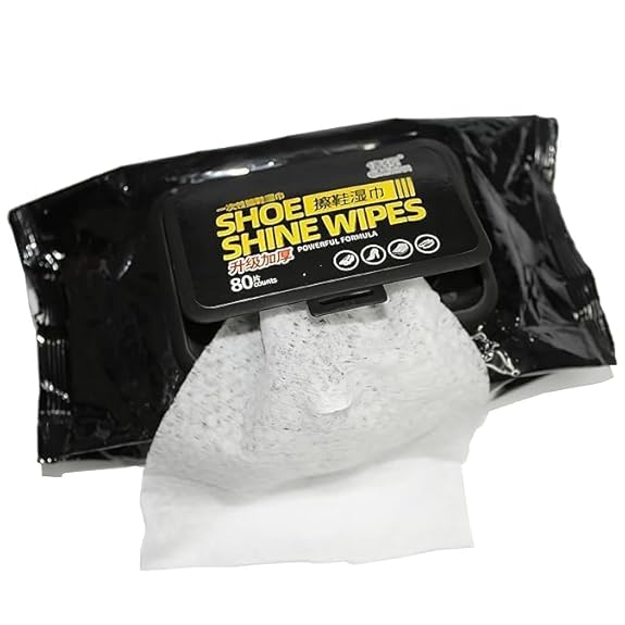 Shoe Cleaning Wipes Pack of 2 (80+80) – Instant Sneaker Cleaner Wipes | Quick Dirt & Stain Removal for Leather, Sneakers & Shoes | Portable Shoe Care Kit