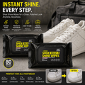 Shoe Cleaning Wipes Pack of 2 (80+80) – Instant Sneaker Cleaner Wipes | Quick Dirt & Stain Removal for Leather, Sneakers & Shoes | Portable Shoe Care Kit